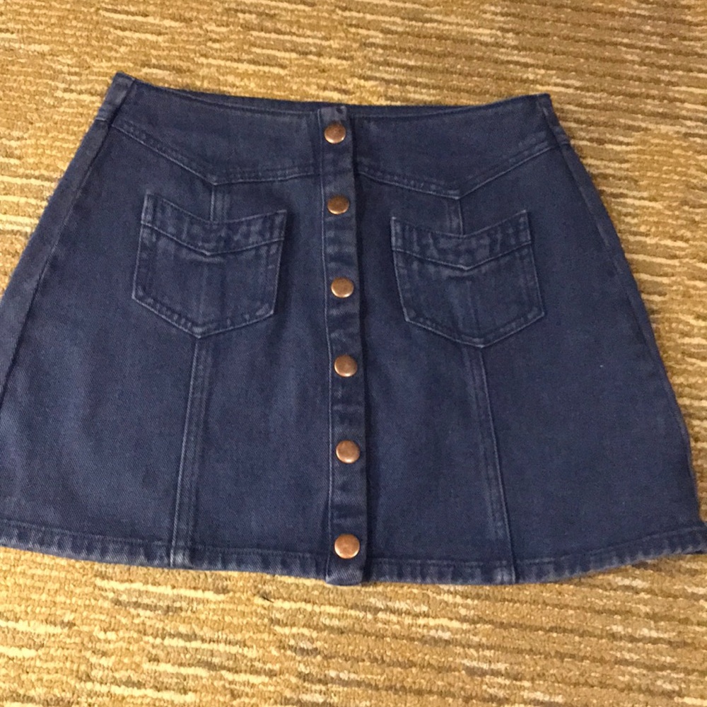 Jean skirt with cute front buttons